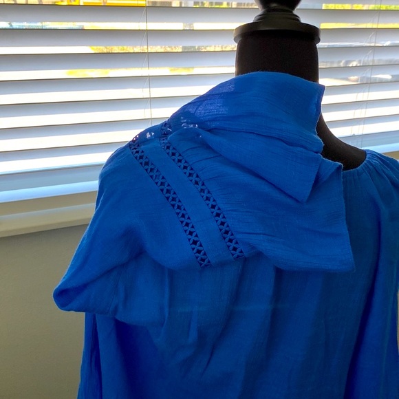 Counterparts blu top extra large, elastic scoop neck perfect for summer - Picture 7 of 9